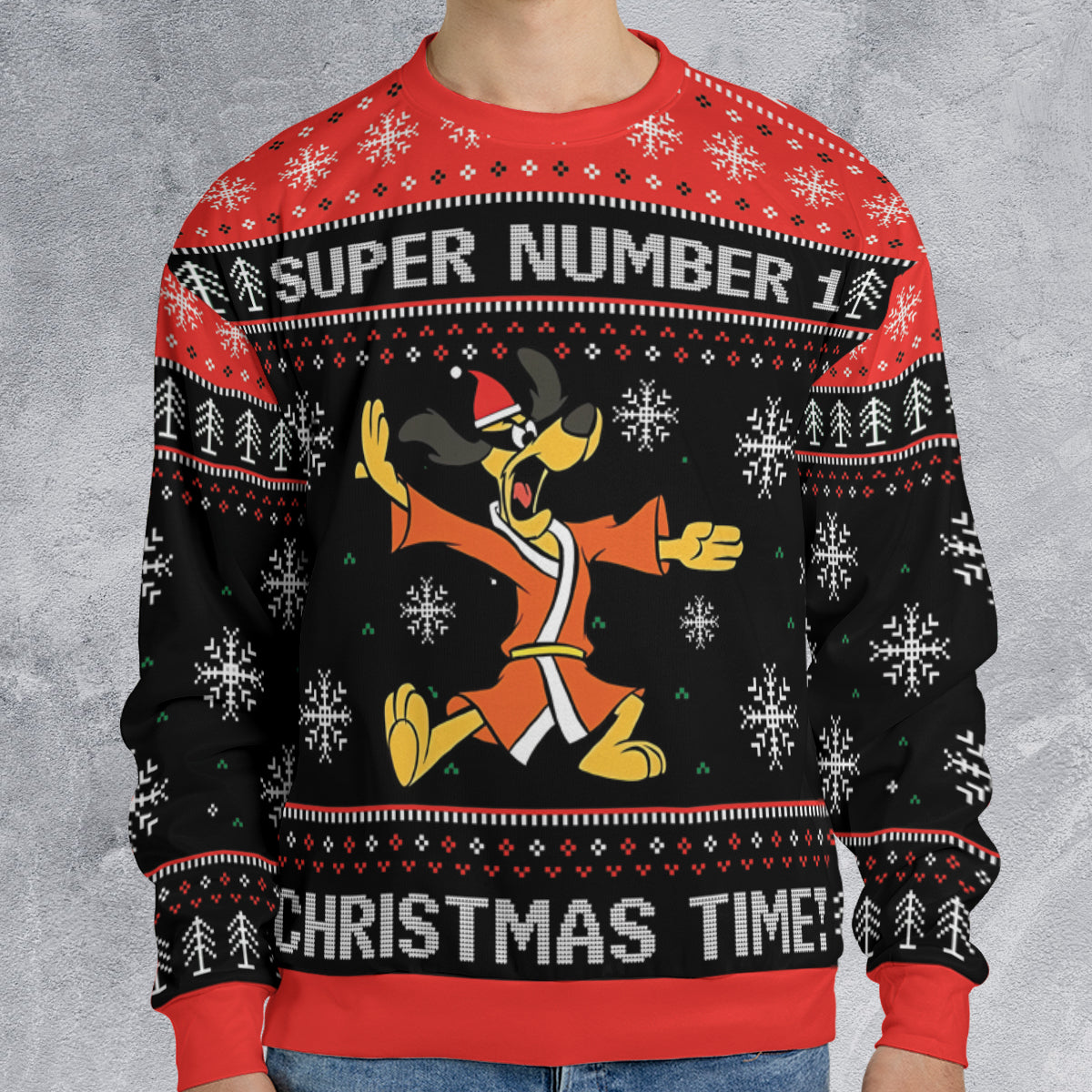 Super Number One Hong Kong Phooey Ugly Christmas Sweatshirt