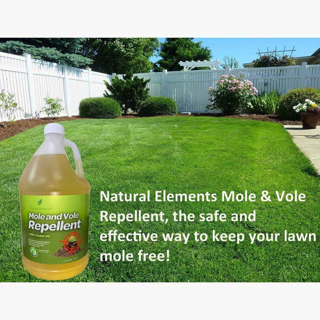 Natural Elements Mole And Vole Repellent - 100% Castor Oil, 1 Gallon