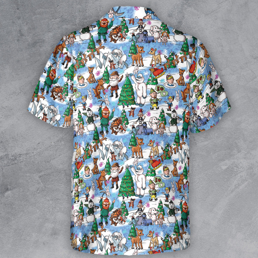 Snowland Rudolph the Red-Nosed Reindeer Button Down Shirt