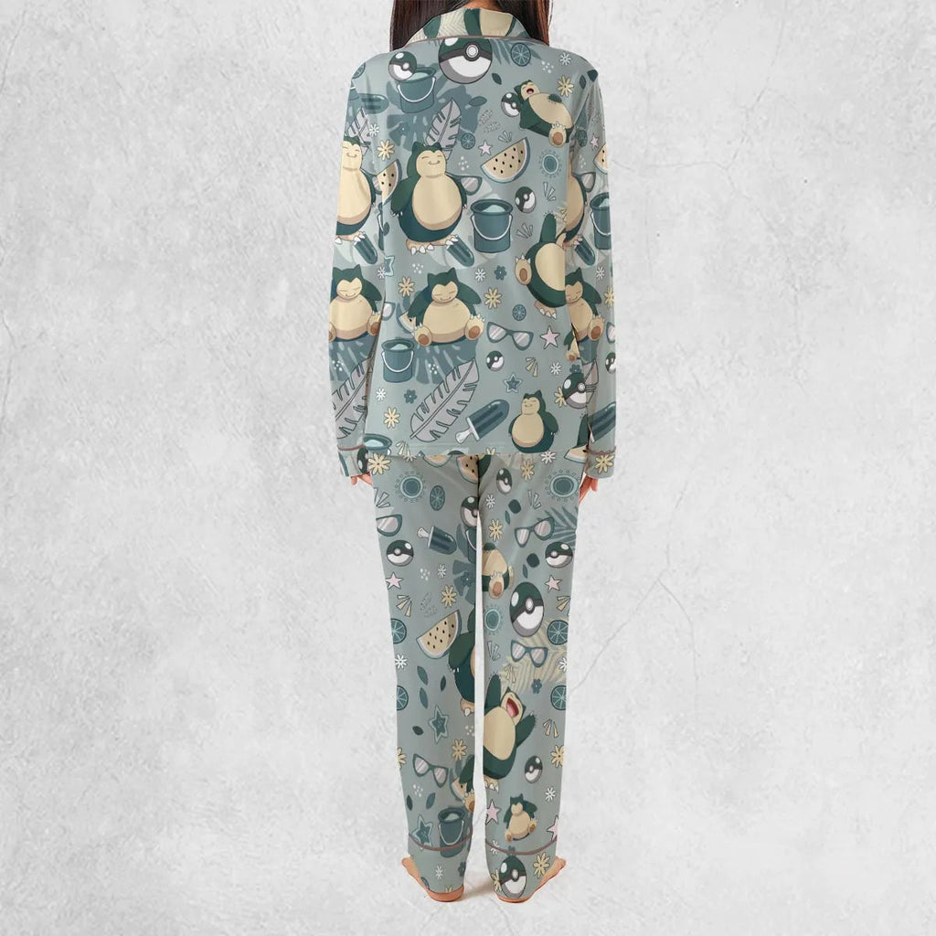 Summer Relax Snorlax Pokemon Pajamas Set