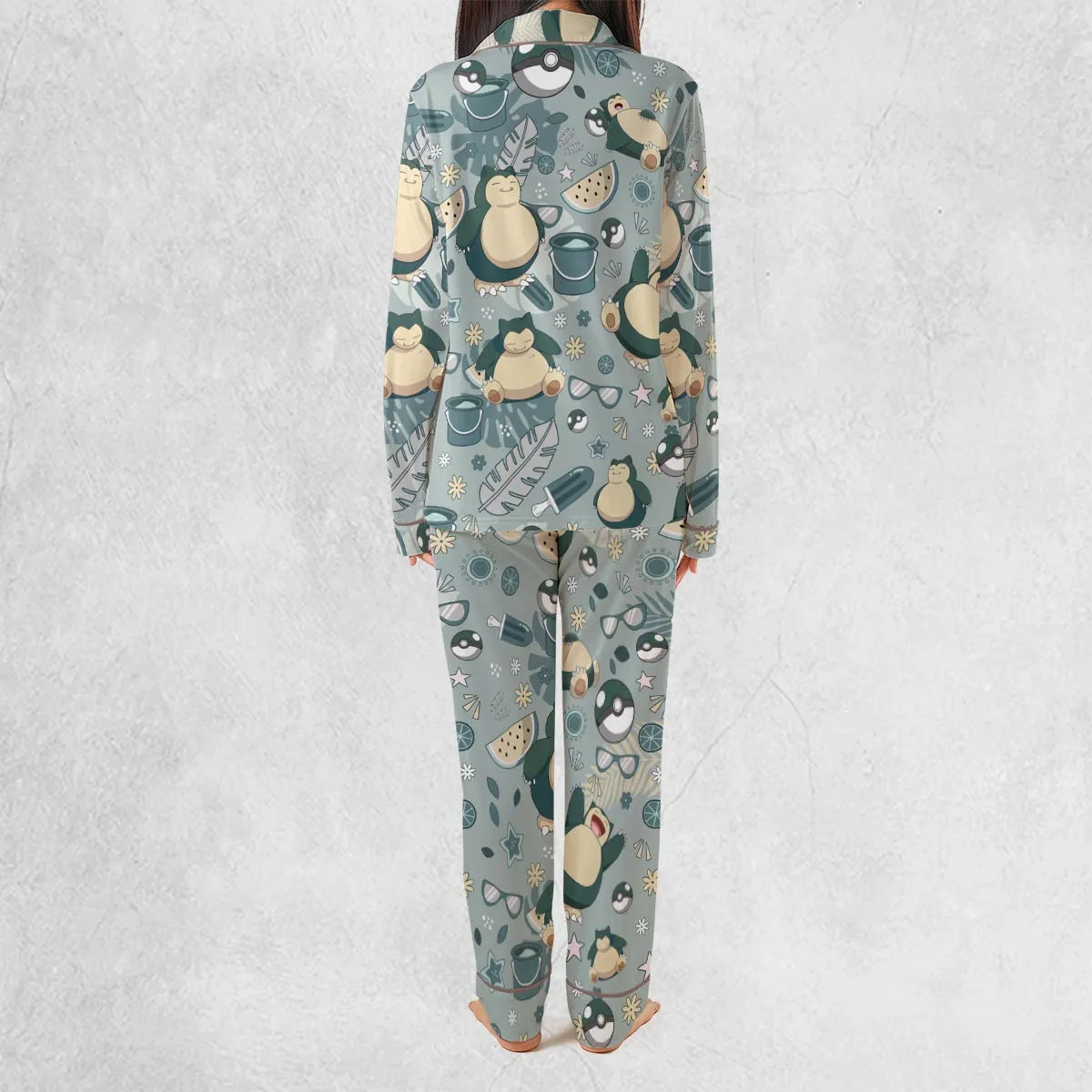 Summer Relax Snorlax Pokemon Pajamas Set
