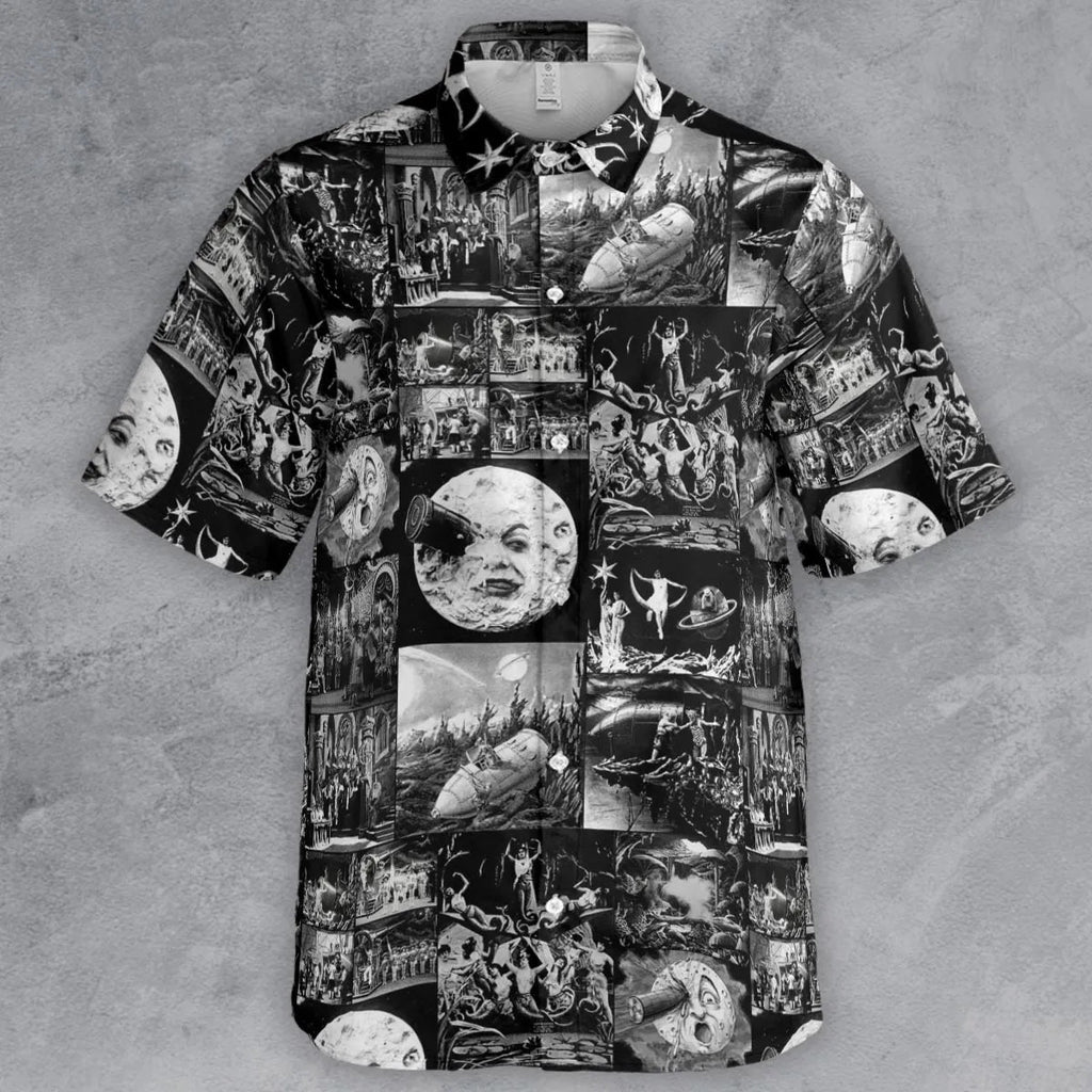 Le Voyage Dans La Lune 1902 Button Down Shirt