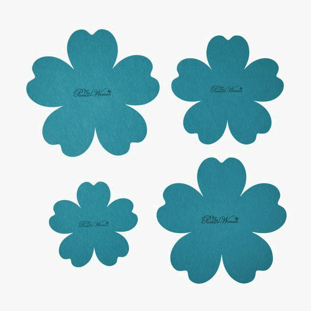 38-Piece Teal Cookware Set With Floral Design