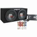 MTX Dual 12in Loaded Car Subwoofer Enclosure With Amplifier And Amp Kit - TNP212D2