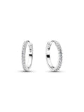 Sterling Silver Sparkling Mini Hoop Earrings
