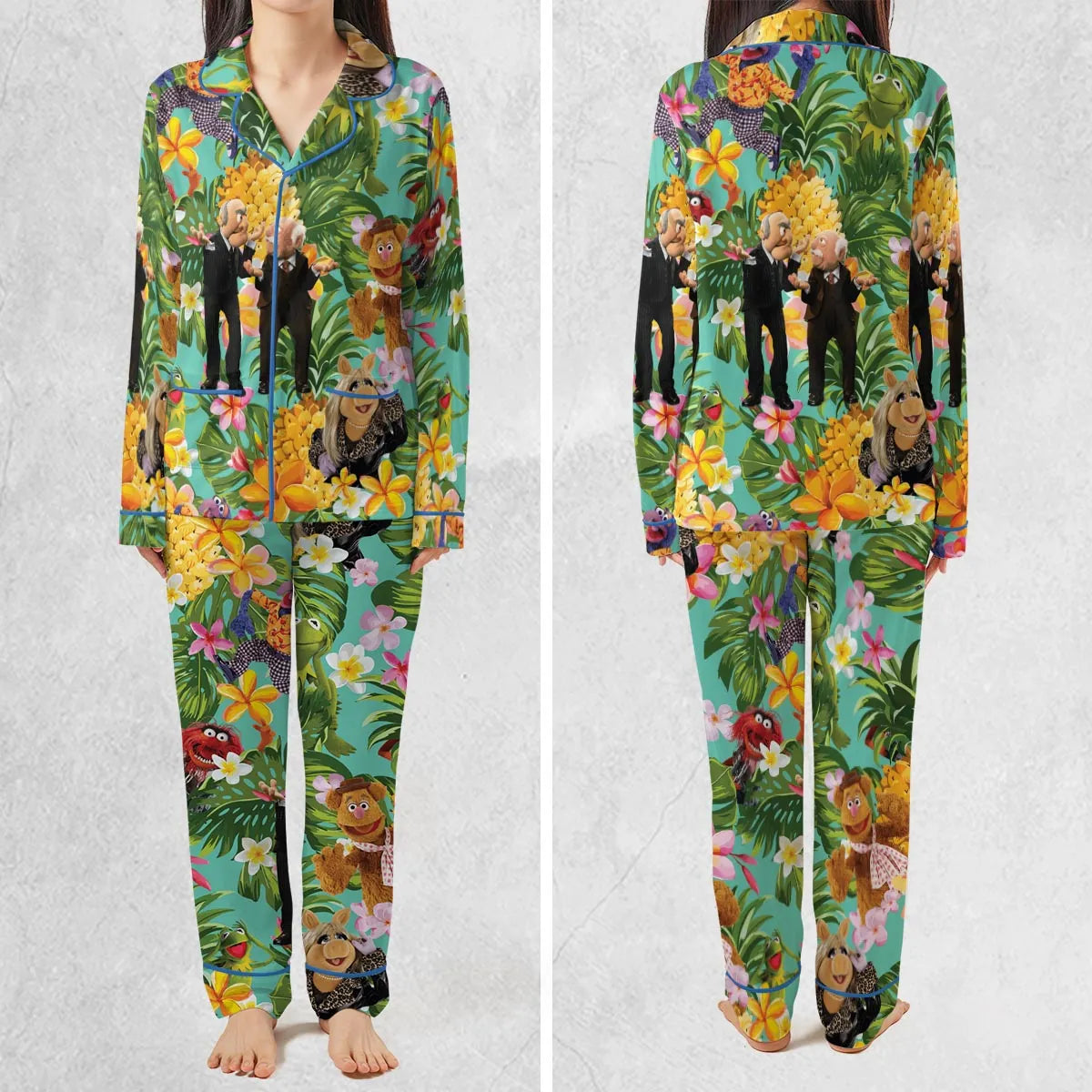Statler And Waldorf Muppets Tropical Pajamas Set