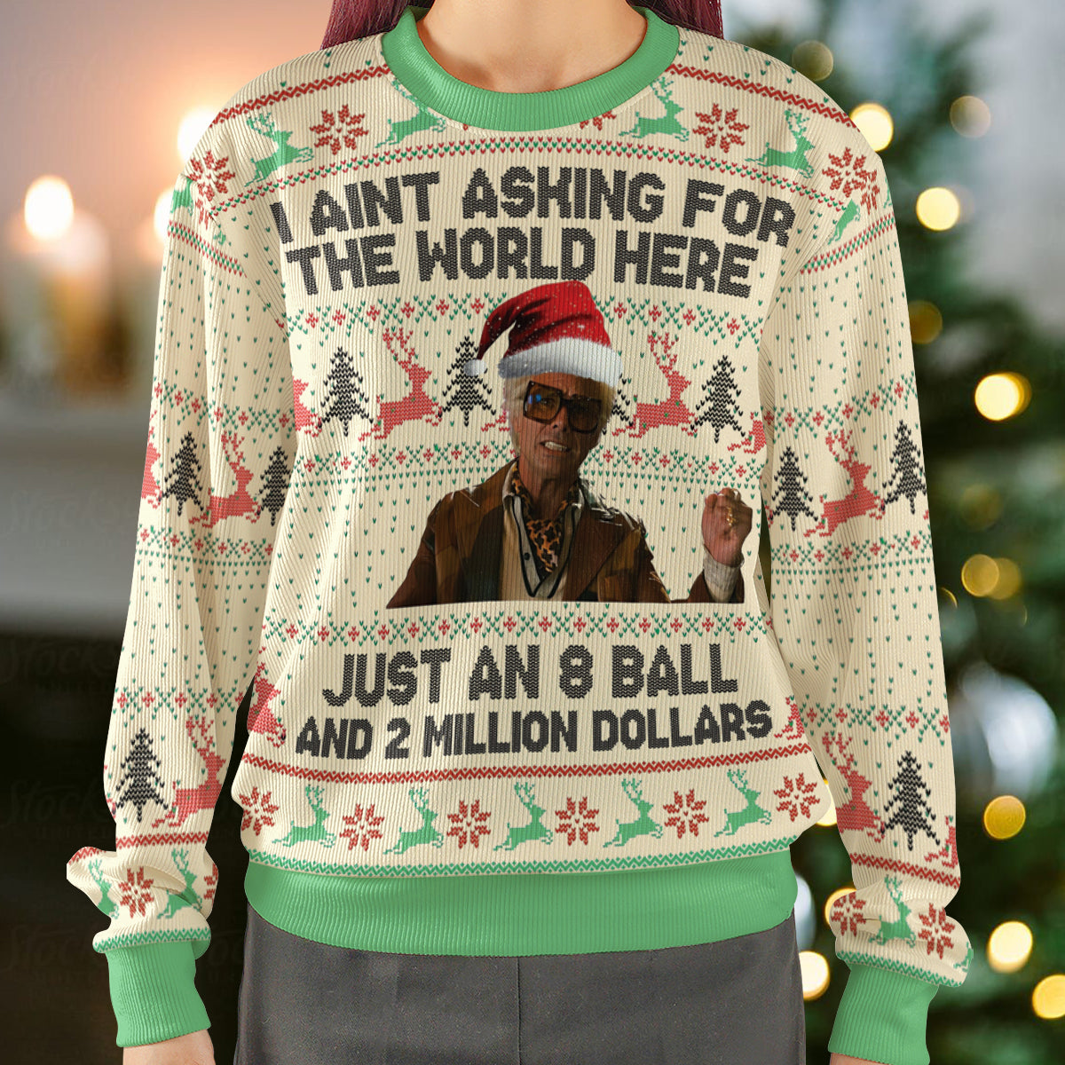 Baby Billy Just An 8 Ball and 2 Million Ugly Christmas Sweatshirt