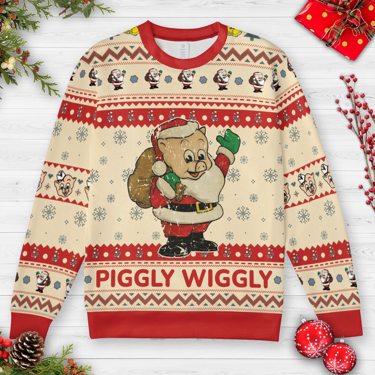 Piggly Wiggly Ugly Christmas Sweatshirt