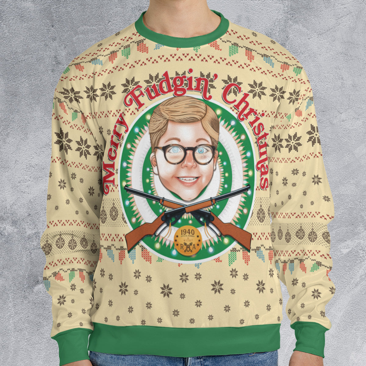 Merry Fudgin' Christmas A Christmas Story Ugly Christmas Sweatshirt