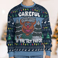 Careful Of The Icy Patch Ma Bear Ugly Christmas Sweatshirt