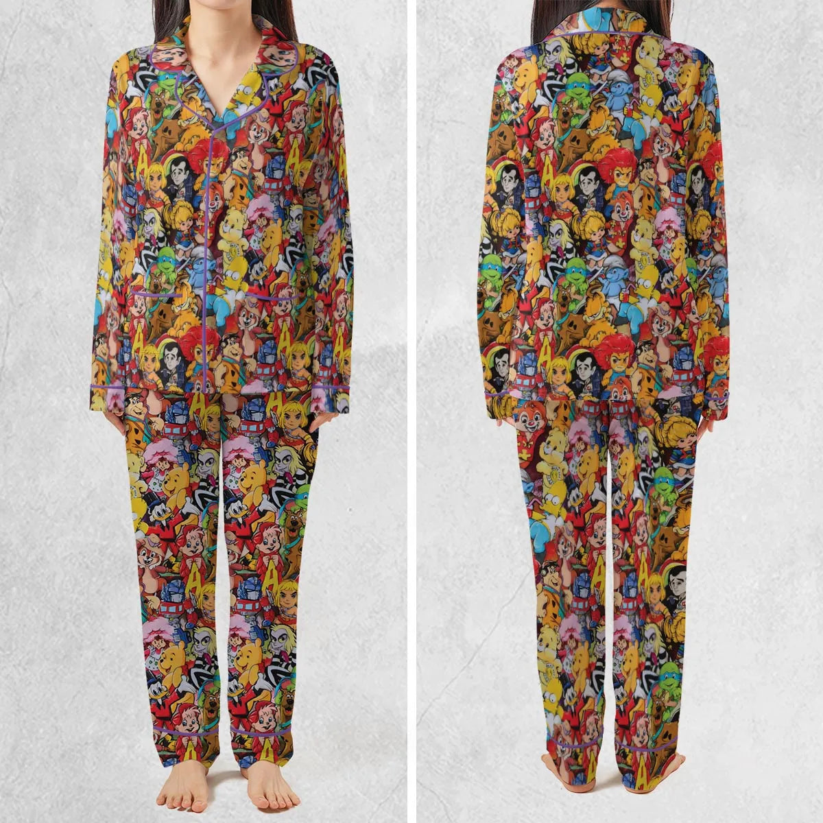 Old Cartoon Characters Pajamas Set