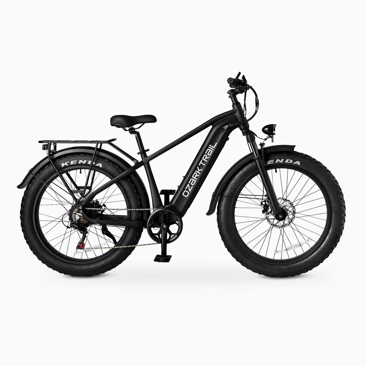 Ozark Trail Electric Fat Tire Bike, 26in, 48V, Class 2, Black, Fits Riders 5ft 2in - 6ft 1in - M.3 Ranger+