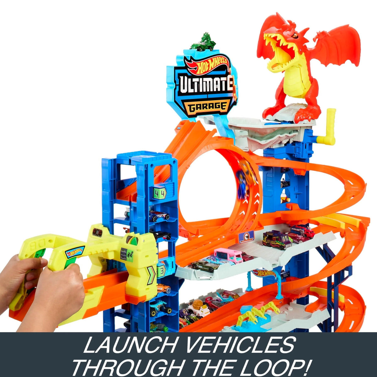 Hot Wheels City Ultimate Garage Playset With 2 Die-Cast Cars, Storage For 50+ Cars, Child Age 4-8