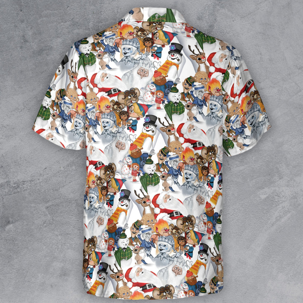 Winterfest Rankin' Bass StopMotion Characters Button Down Shirt