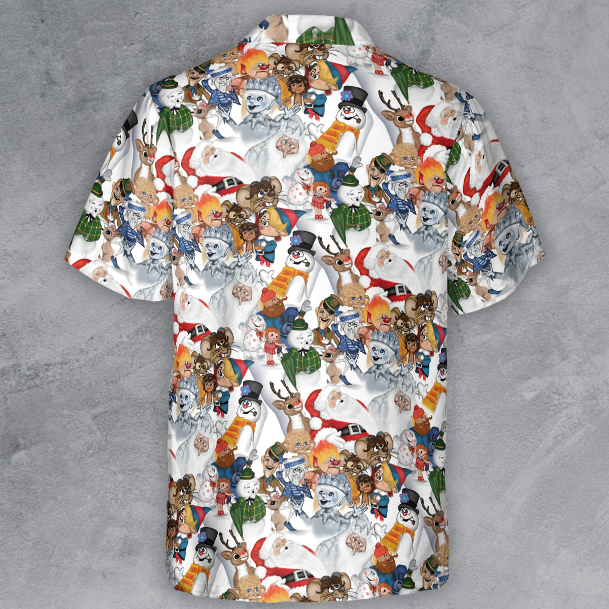 Winterfest Rankin' Bass StopMotion Characters Button Down Shirt