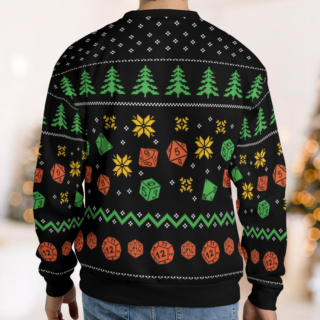 Merry Critmas DnD Ugly Christmas Sweatshirt