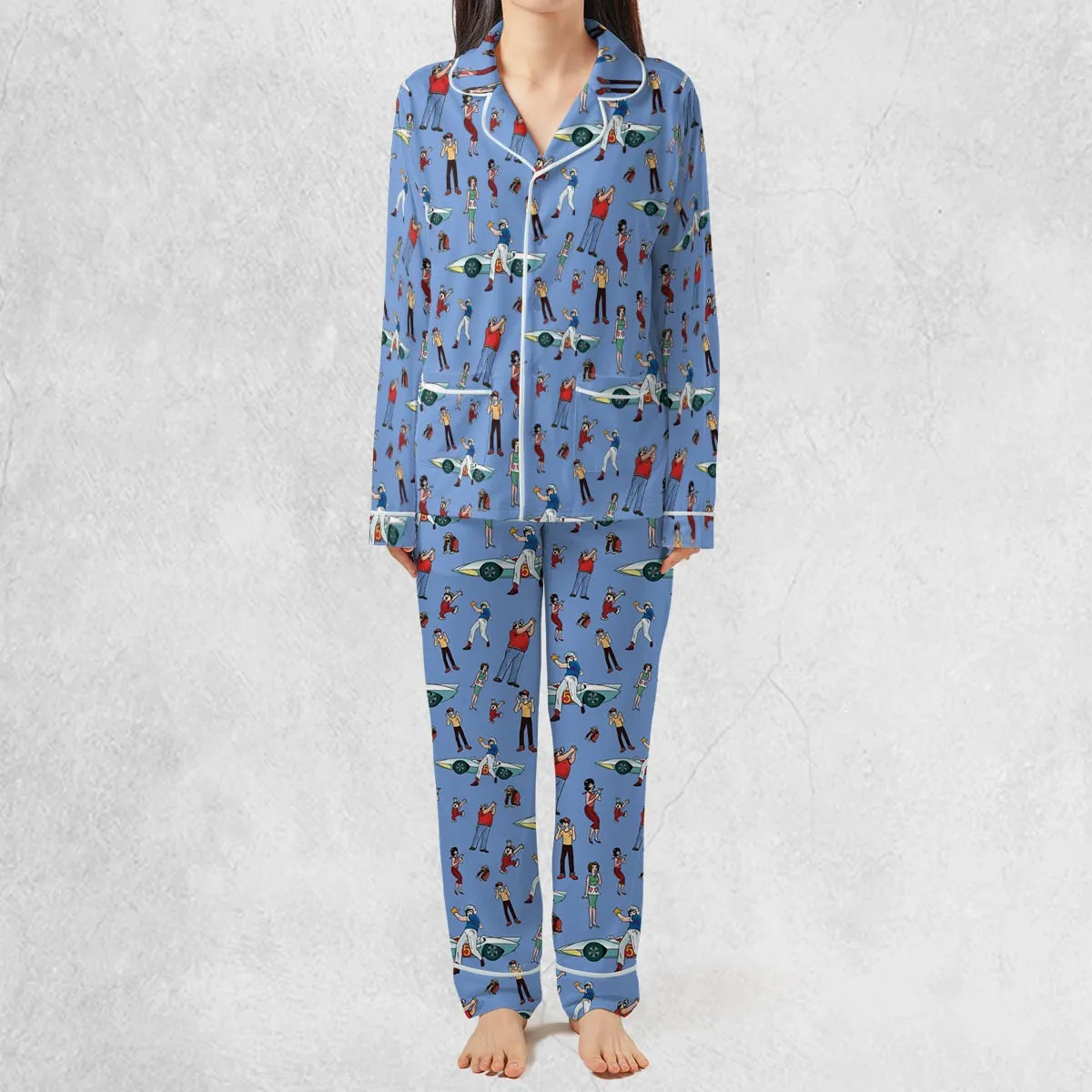 Speed Racer Characters Pattern Pajamas Set