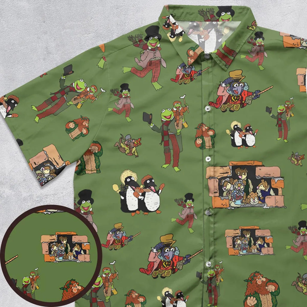 The Muppet Christmas Carol Characters Button Down Shirt