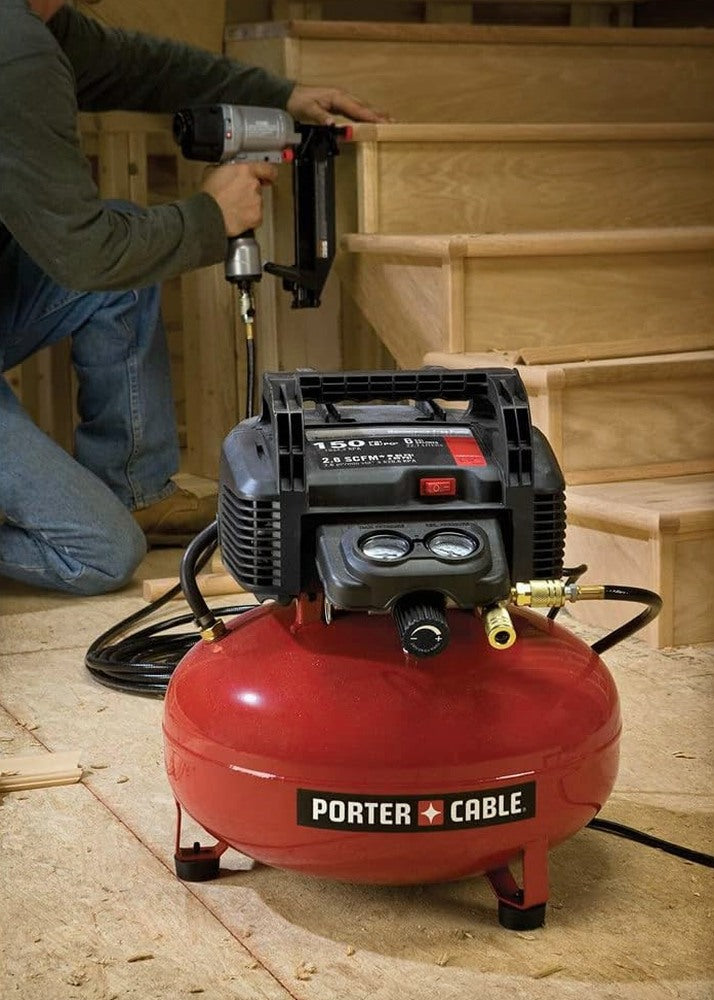 6 Gallon Oil-Free Pancake Air Compressor, 150 PSI, 2.6 SCFM at 90 PSI