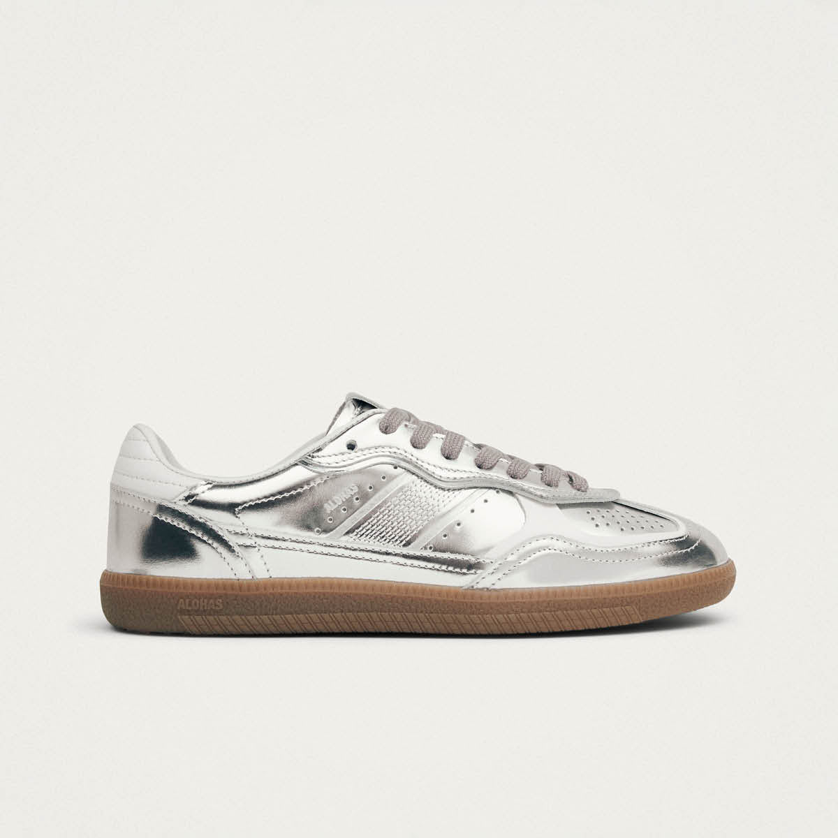 Tb.490 Silver Cream Leather Sneakers – Chiro Moyo Unisex Shoes