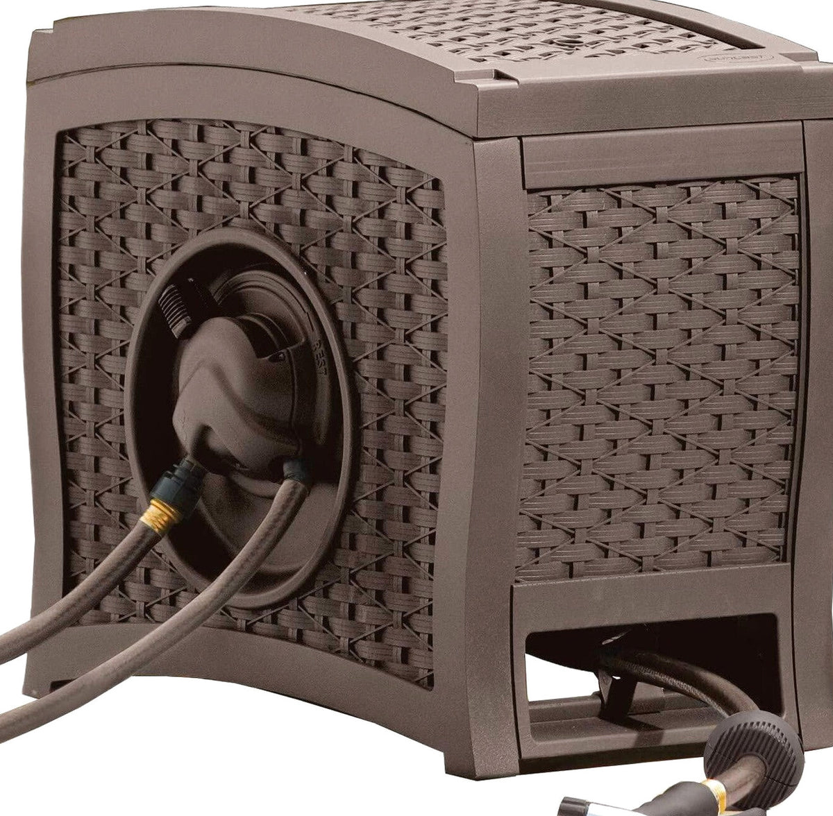 Suncast Aquawinder 125 Wicker Garden Hose Reel - Java