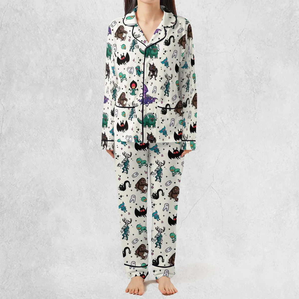 Cryptids of the Americas Cryptozoology Cryptids Monster Pajamas Set