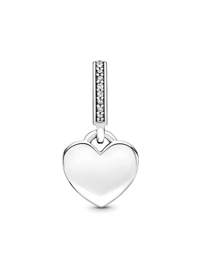 Sterling Silver Engravable Heart Tag Charm