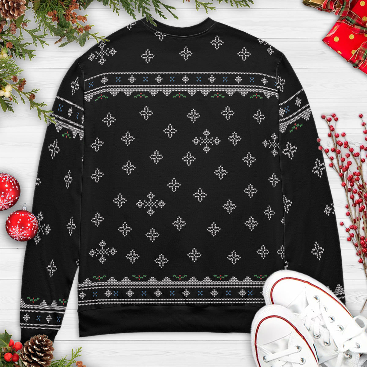 Machine Gun Die Hard Ugly Christmas Sweatshirt