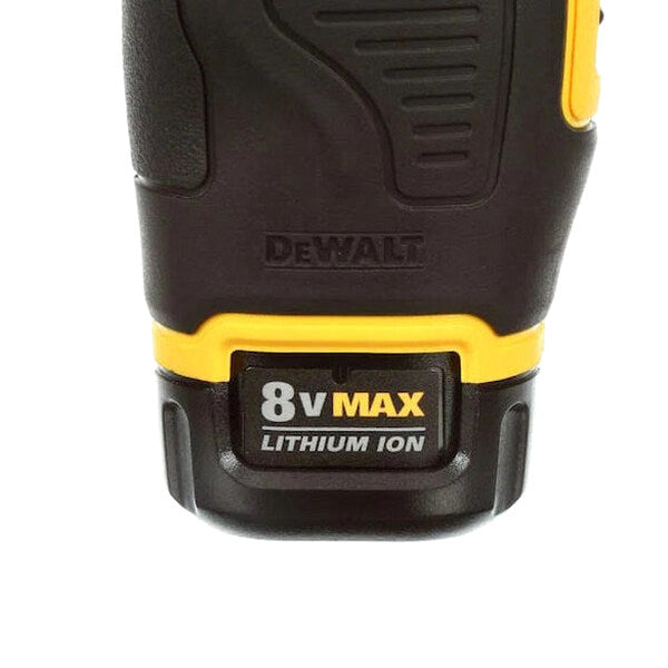 DEWALT 8V MAX Cordless Gyroscopic Screwdriver With Adjustable Handle, (2) 1.0Ah Batteries, Charger, And Bag