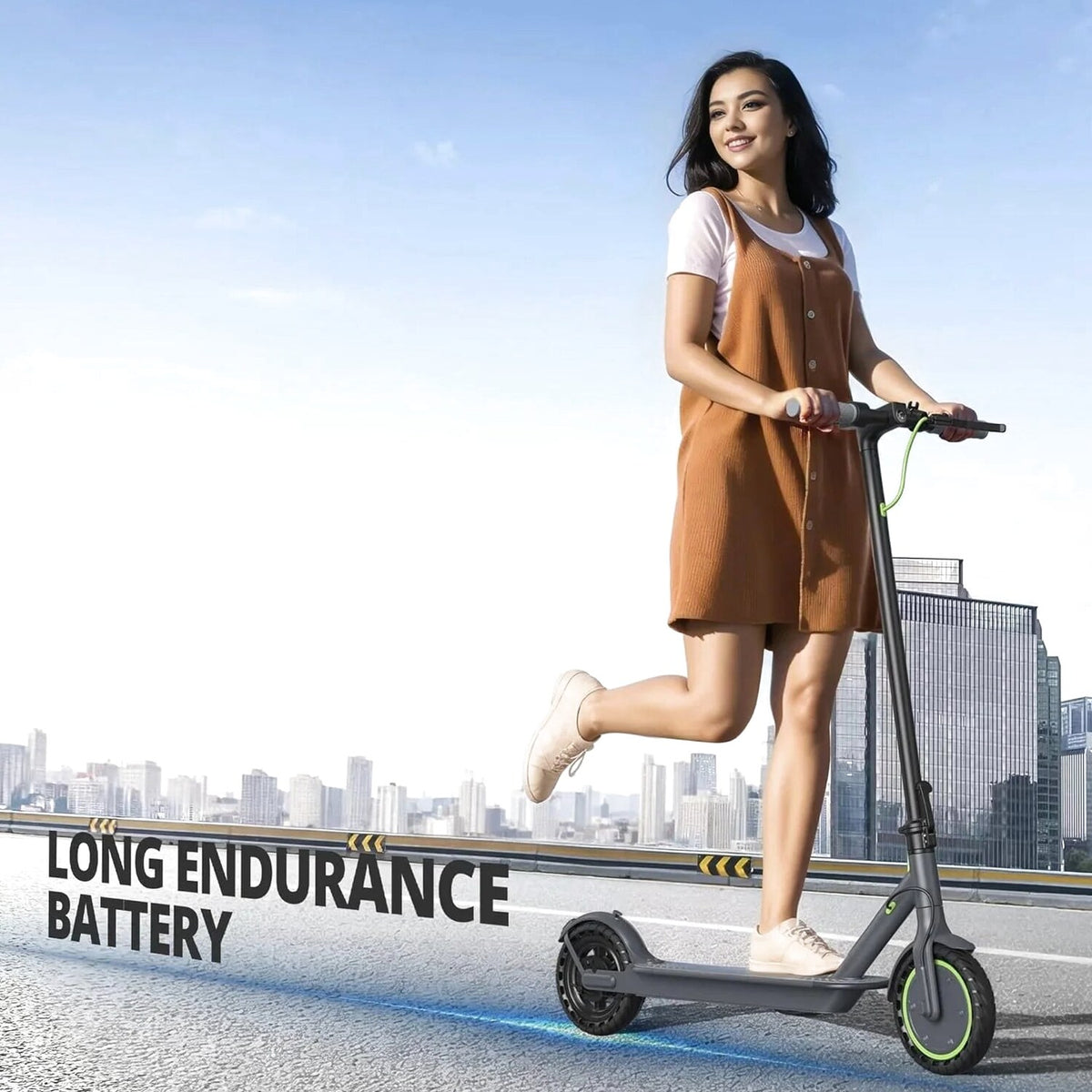 Roinside Electric Scooter, 8.5 in Solid Tires, 350W, 19 MPH, 21-23 Miles - UP12 Plus