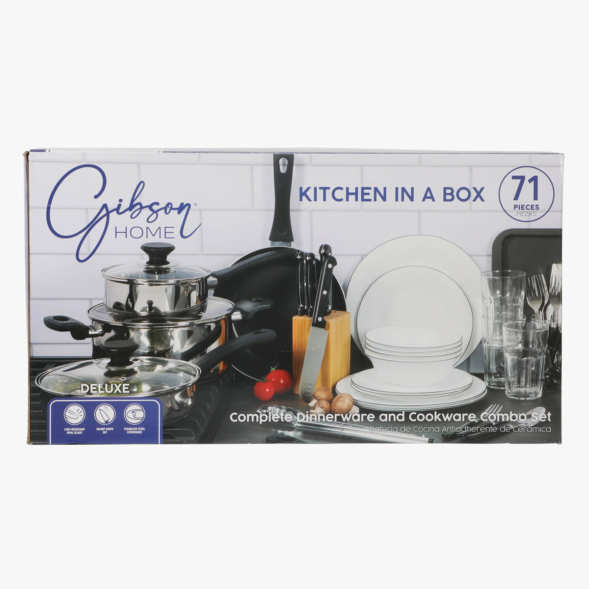 Gibson Home 71-Piece Stainless Steel Silver Cookware Combo Set