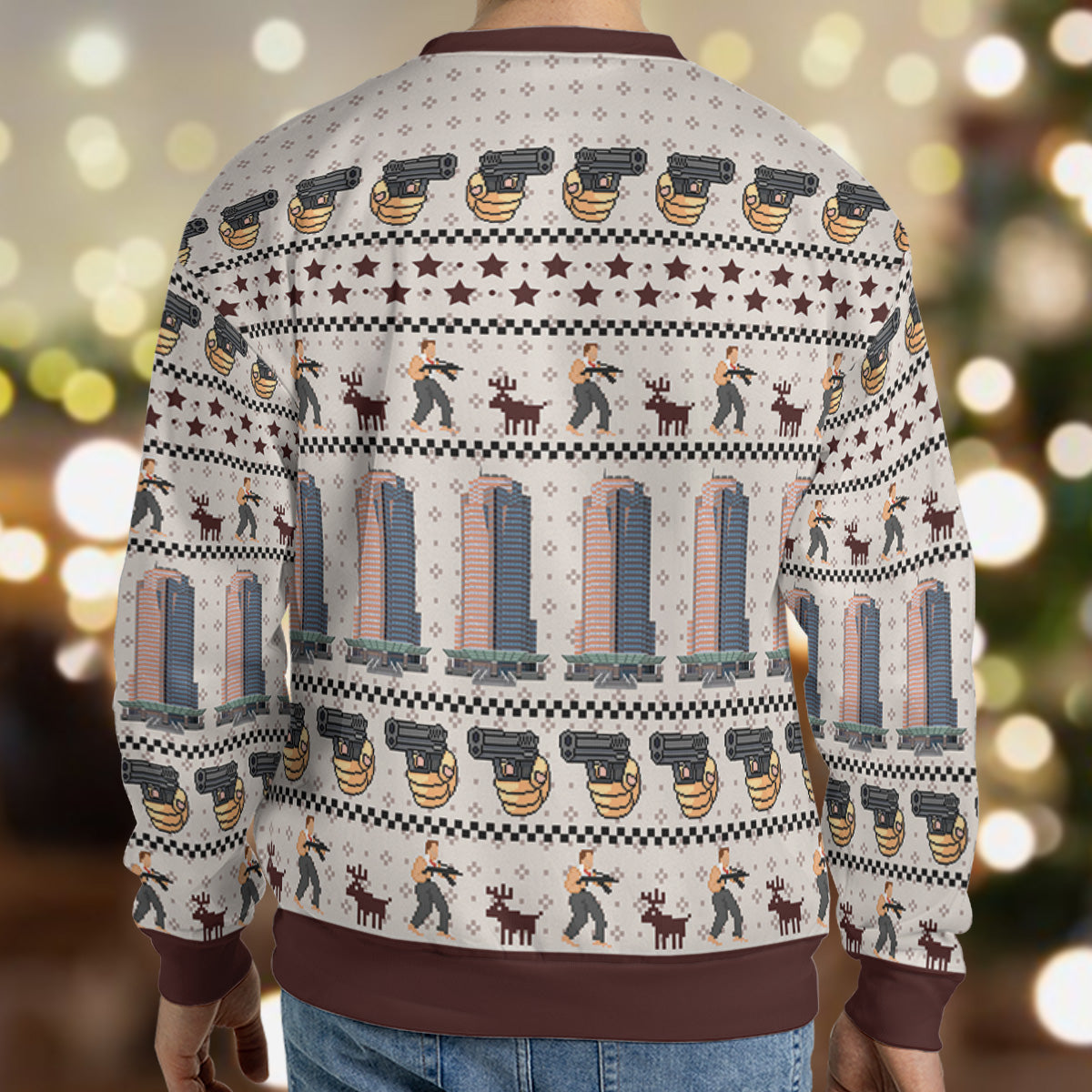 Ho Ho Ho Merry Christmas Die Hard Ugly Christmas Sweatshirt
