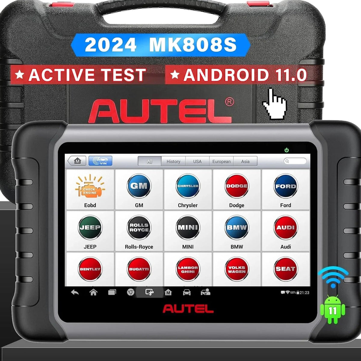 Autel MaxiCOM MK808S Automotive Diagnostic Scanner With 7-inch LCD Touchscreen