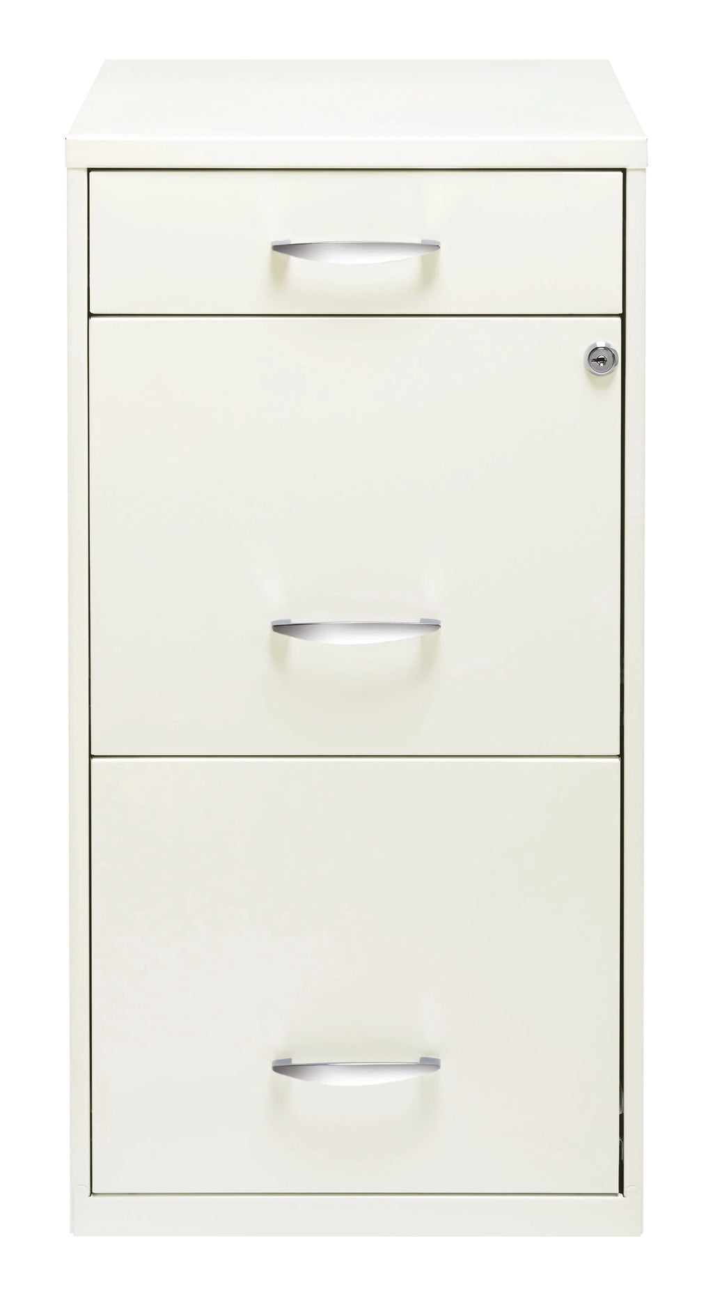 Space Solutions 3 Drawer Letter Width Vertical File Cabinet With Pencil Drawer, White