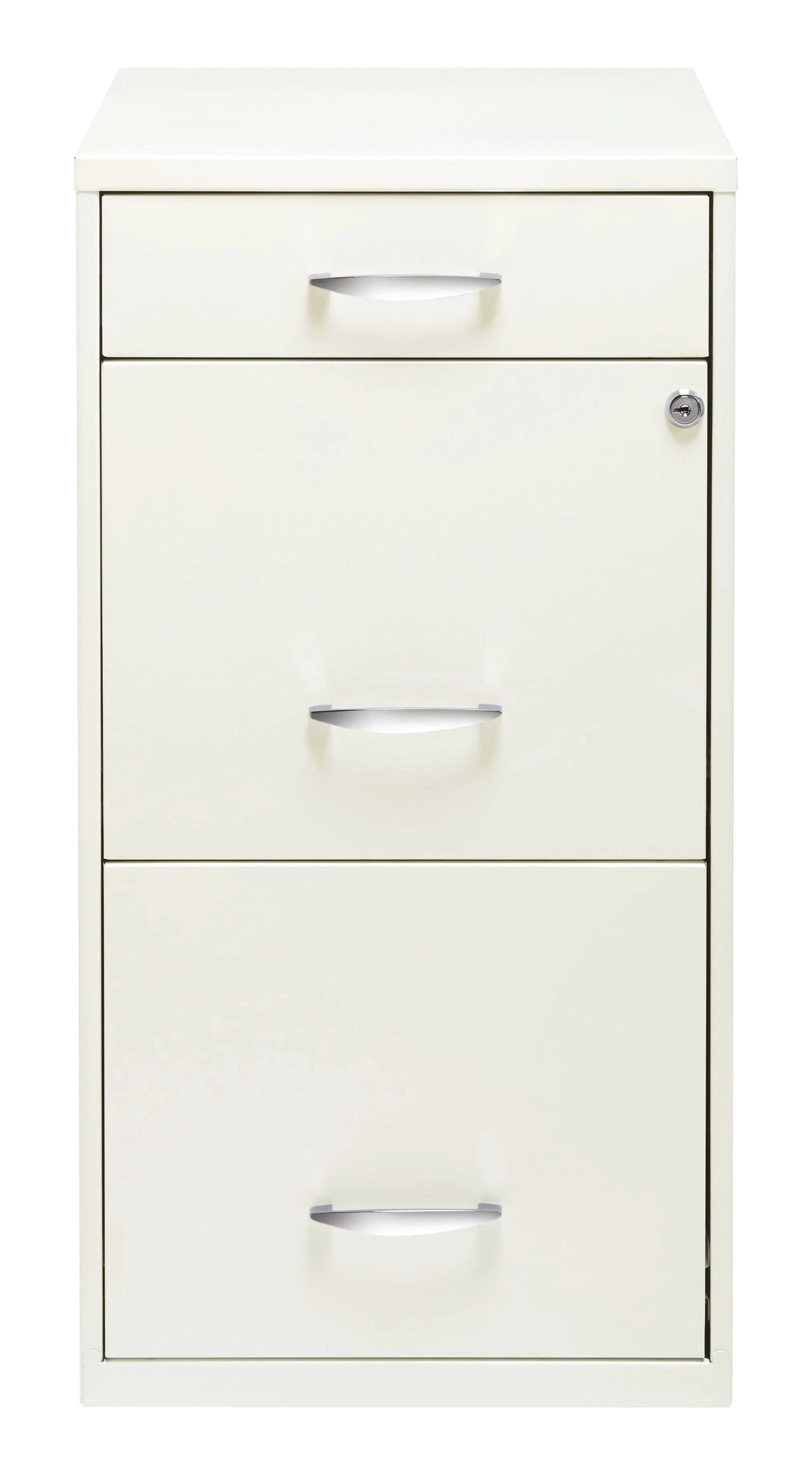 Space Solutions 3 Drawer Letter Width Vertical File Cabinet With Pencil Drawer, White