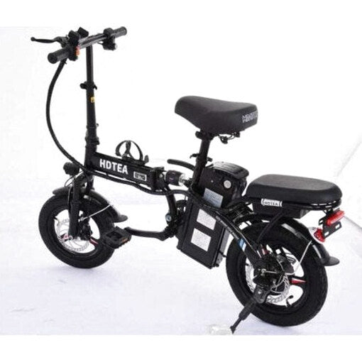Folding Electric Bike 250W, 14 Inch, LCD Display, Removable Battery, Dual Disc Brake, Black