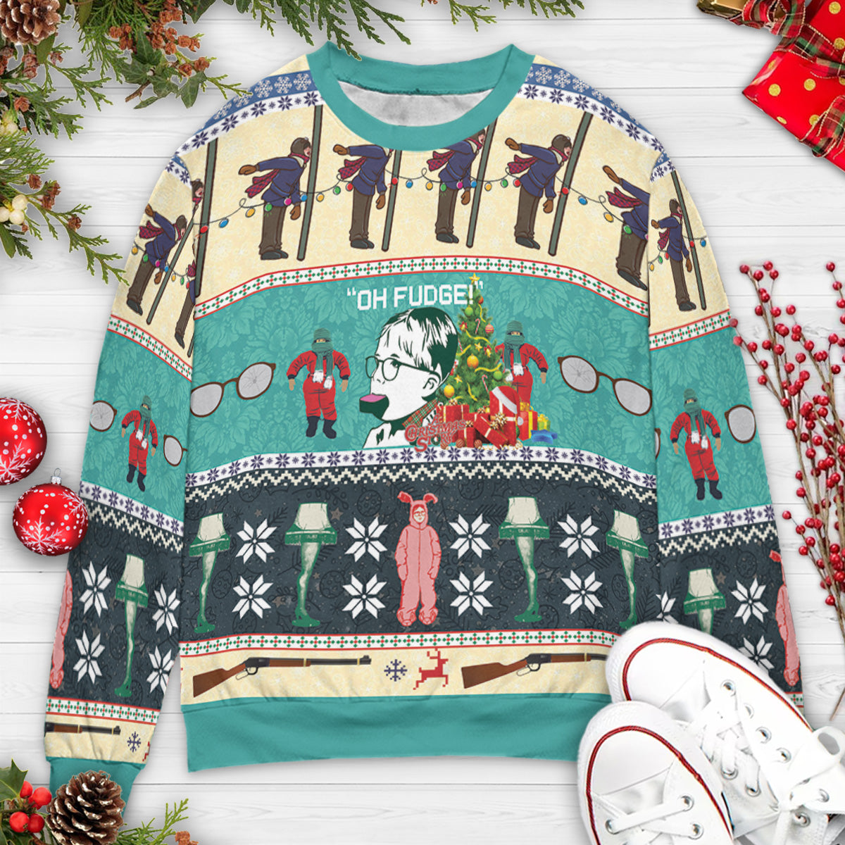 Oh Fudge A Christmas Story Ugly Christmas Sweatshirt