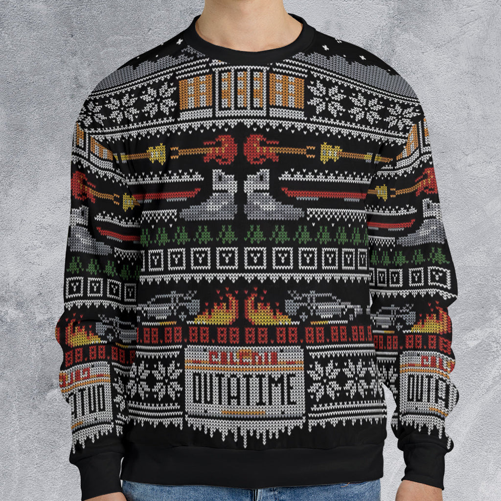 Outa Time Back to the Future Ugly Christmas Sweatshirt