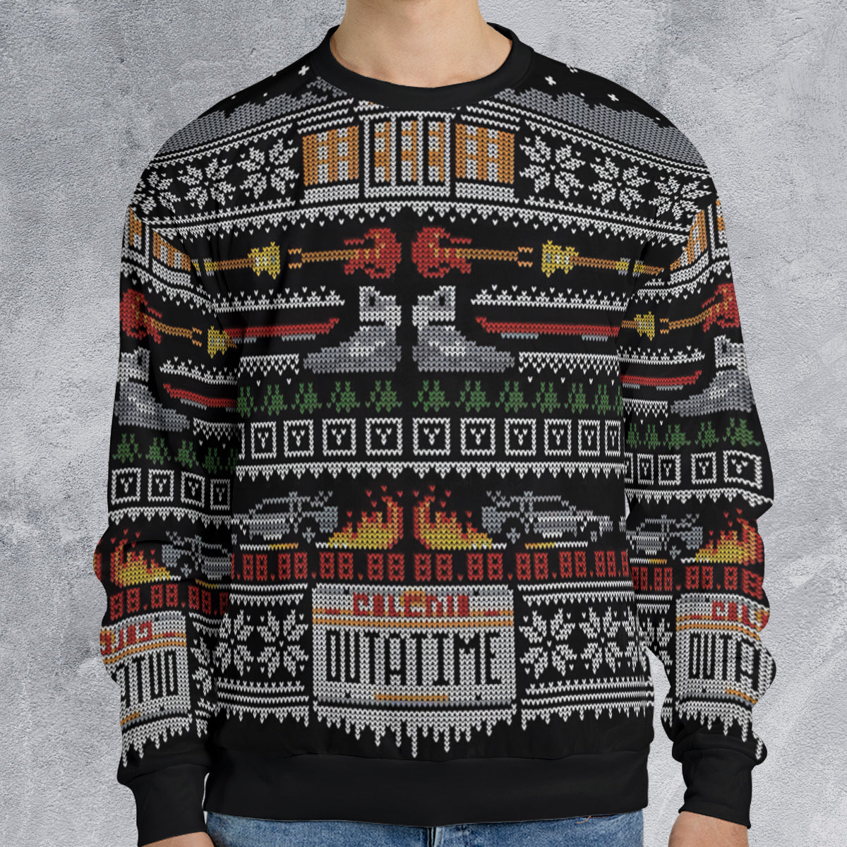 Outa Time Back to the Future Ugly Christmas Sweatshirt