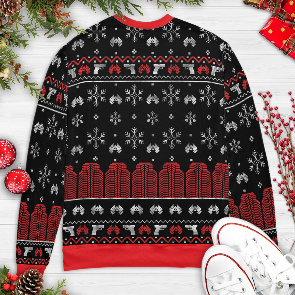 Deck The Hans Die Hard Ugly Christmas Sweatshirt