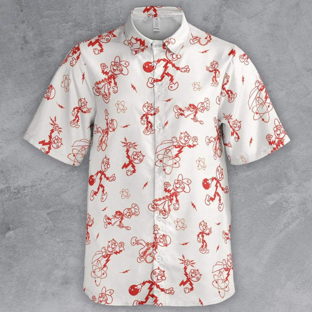 Vintage Style Nostalgic Reddy Kilowatt Button Down Shirt