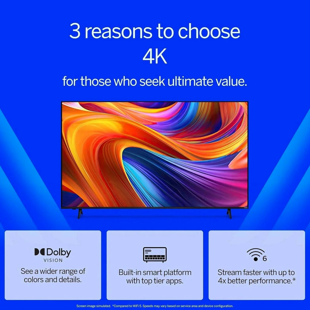 VIZIO 50 in 4K HDR Smart TV, Black - V4K50M-08