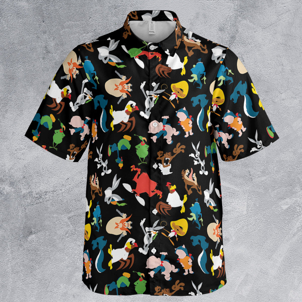 Looney Tunes Identity Pattern Button Down Shirt