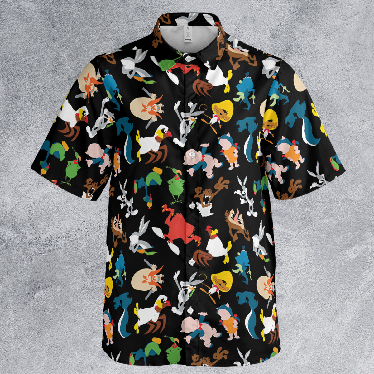 Looney Tunes Identity Pattern Button Down Shirt
