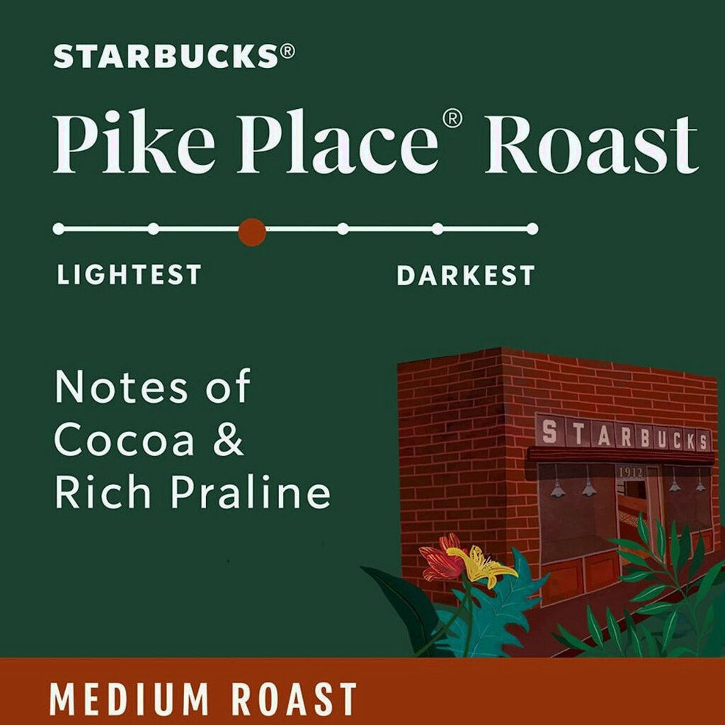 Starbucks Pike Place Roast Medium Coffee K-Cups, 96-Count, 100% Arabica, Keurig Compatible