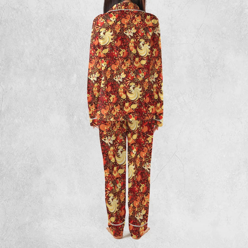 Pokemon Fire Pattern Pajamas Set