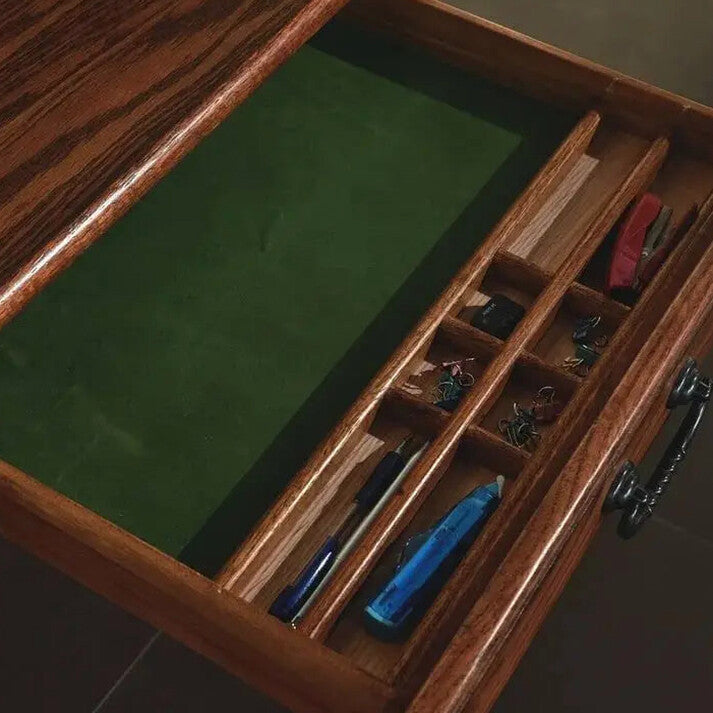 32in Mini Roll-Top Desk With Integrated USB Charging Port