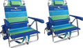 Tommy Bahama 2-Pack Backpack Beach Chairs With Storage Pouch And Towel Bar