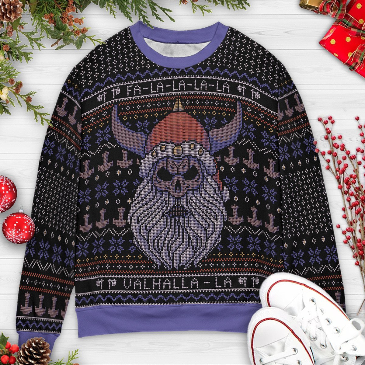 Viking Valhalla-la Ugly Christmas Sweatshirt
