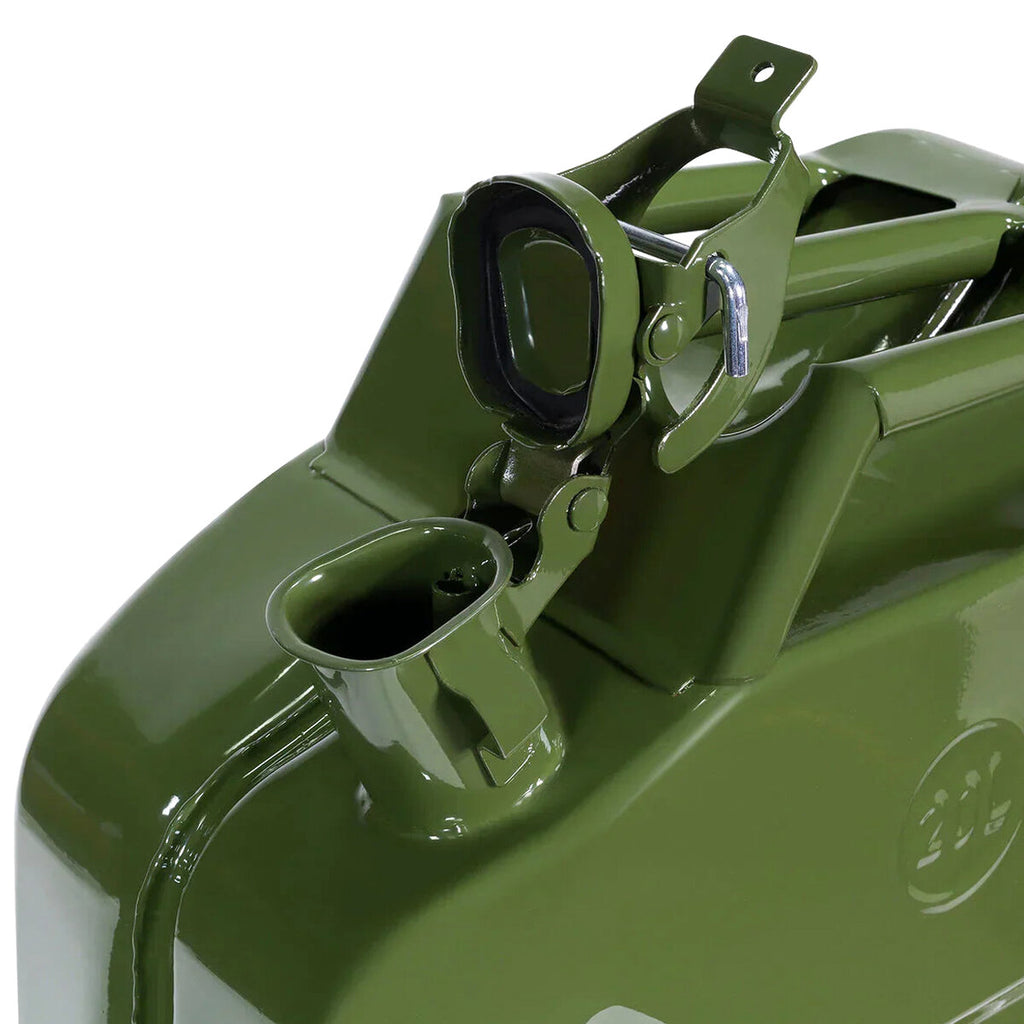 Green Steel Jerry Fuel Can - 20L (5-Gallons)
